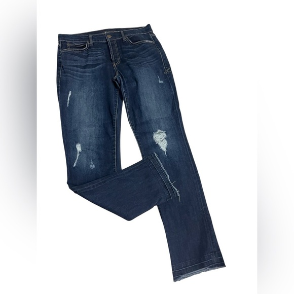 Anthropologie Level 99 Classic Blue Distressed Women Jeans Sz 28 - Picture 3 of 15